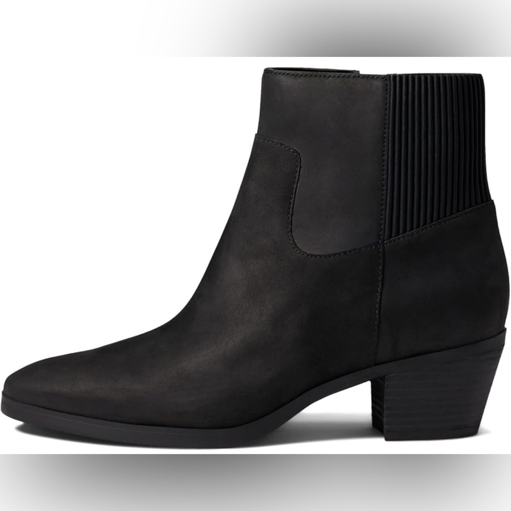Vionic Women's Shantelle Leather Booties waterproof  Black Sz 6
